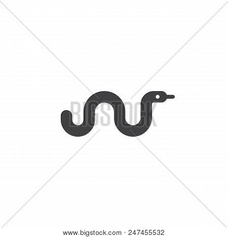 Snake Vector Icon. Filled Flat Sign For Mobile Concept And Web Design. Reptiles Animal Simple Solid 
