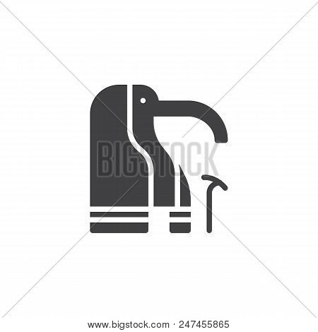 Egyptian Gods Thoth Vector Icon. Filled Flat Sign For Mobile Concept And Web Design. Thoth Head Simp