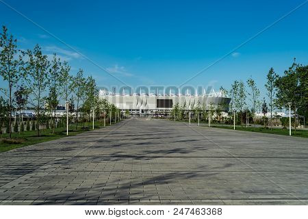 Rostov-on-don, Russia - June 7, 2018: View Rostov Arena Stadium For Football World Cup 2018. The Eve