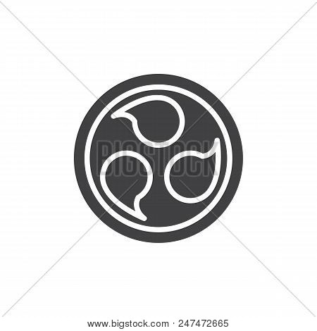 Japanese Kamon Vector Icon. Filled Flat Sign For Mobile Concept And Web Design. Simple Solid Icon. S