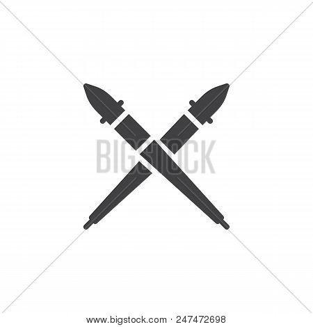 Fude Vector Icon. Filled Flat Sign For Mobile Concept And Web Design. Japanese Paint Brush Simple So