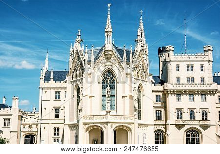 Lednice Castle Is A Majestic, Georgeous Mansion In Southern Moravia, Czech Republic. Architectural S