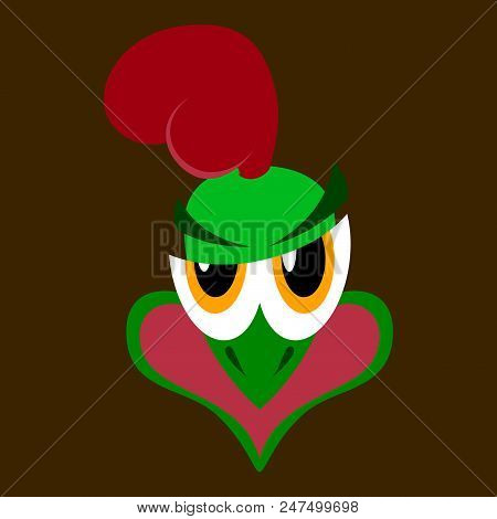 Flat Icon On Theme Evil Animal Hen