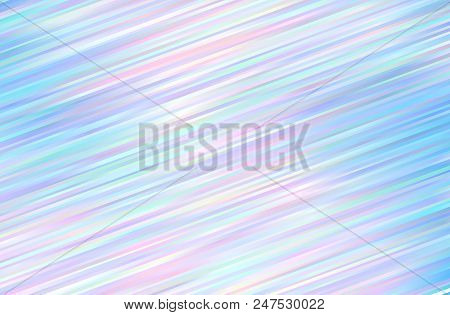 Geometric Pattern With Slanted Lines. Light Multicolor Vector Cover With Stright Stripes. Shining Co