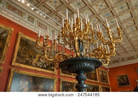 Saint Petersburg, Russia - August 18, 2017: Interior Of State Hermitage In St.petersburg, Russia. St
