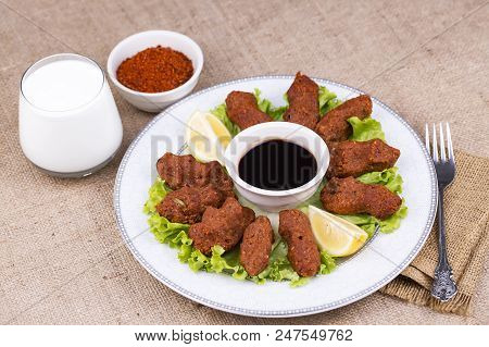 Traditional Delicious Turkish Foods; Bulgur Kofte, Cig Kofte.