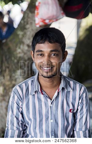 Matara, Sri Lanka - January 25, 2014: Unindentified Man From Matara District In Sri Lanka. Matara Is
