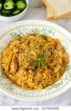 A Traditional Dish Of Some European Countries Is Bigos Made From Cabbage, Other Vegetables And Meat.