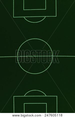 Football, Soccer Green Field With Copy Space.