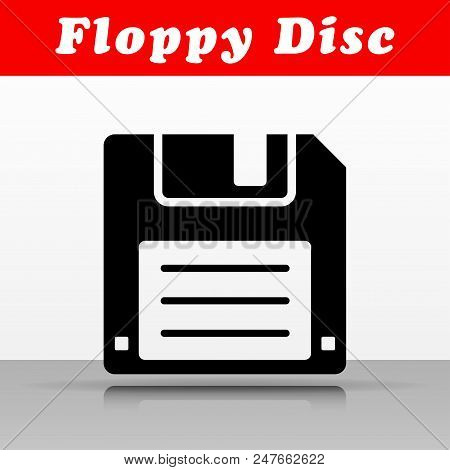 Illustration Of Floppy Disc Vector Icon Design