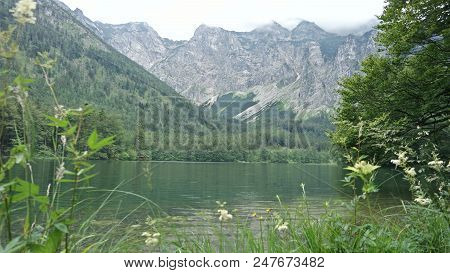 Beautiful Lake Hiterer Langbathsee In Austria In Summer