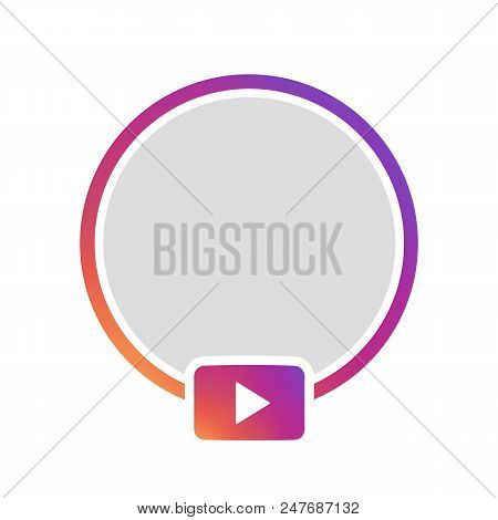 New Social media icon avatar LIVE video streaming colorful gradient. Live video Instagram button, symbol, sign. Insta user stream. Element for social network, web, mobile, ui, app Vector EPS 10