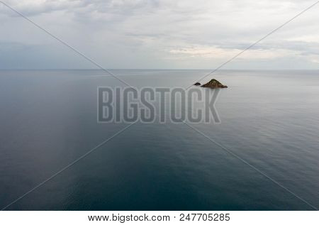 Small Islands In Calm Blue Sea Of The Coast Of Tottori, Japan