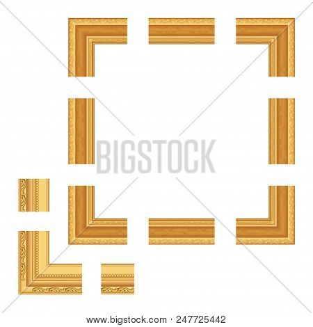 Gold Frame, Gold Classical Frame For A Picture