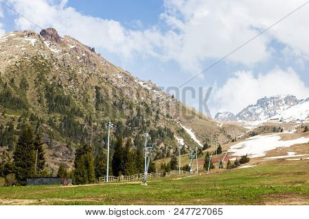 Mountains Of The Zailiysky Alatau In Summer Near Almaty, Kazakhstan