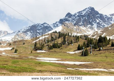 Mountains Of The Zailiysky Alatau In Summer Near Almaty, Kazakhstan