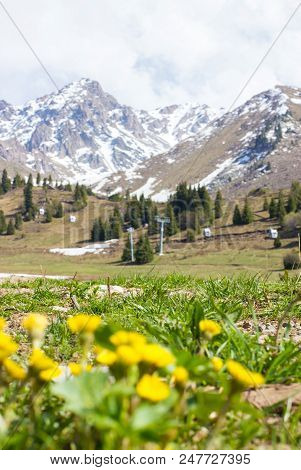 Mountains Of The Zailiysky Alatau In Summer Near Almaty, Kazakhstan