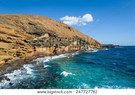 Punta Montana Amarilla, Touristic Spot At Tenerife Islans, Spain.