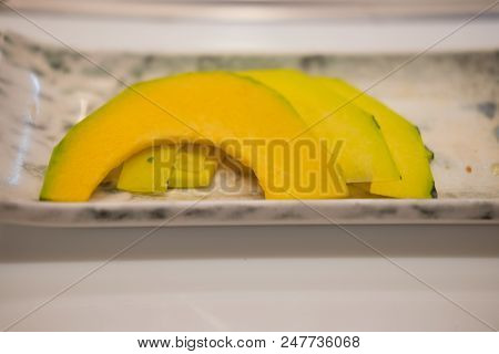 Raw Yellow Slice Pumpkin High In Vitamin A B C And Minerals