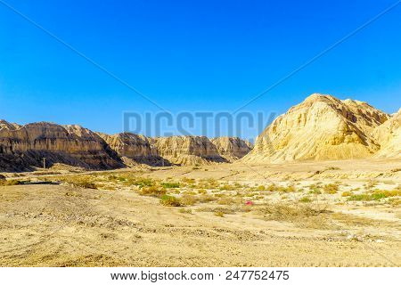 Landscape And Marlstone Rock Formation, Near Neot Hakikar, Northern Arava Valley, South Of The Dead 