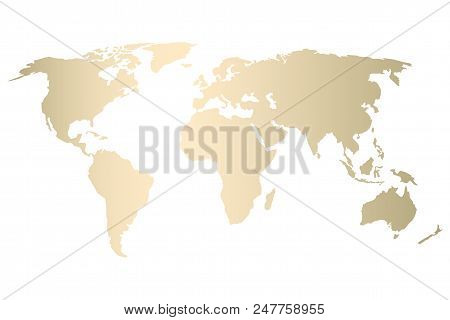 Modern Gold World Map Design . Vector Trendy Design