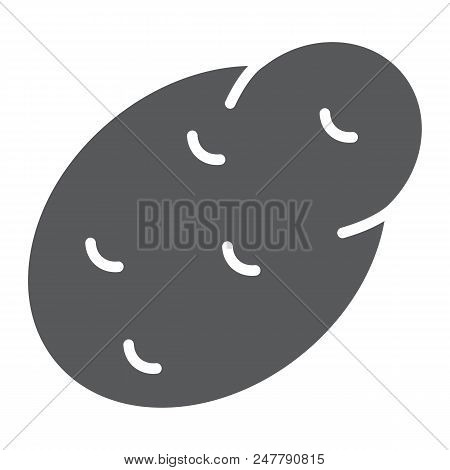 Potato Glyph Icon, Vegetable And Diet, Vegetarian Sign, Vector Graphics, A Solid Pattern On A White 