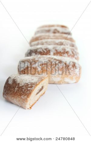 Bolos de mel com geléia de frutas