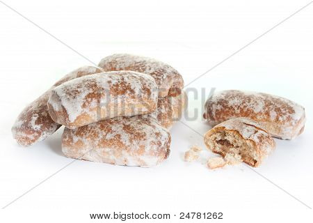 Bolos de mel com geléia de frutas