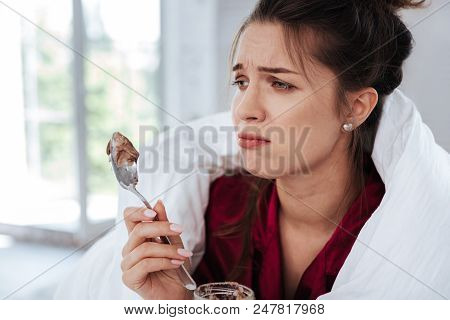 Heartbroken Woman. Green-eyed Heartbroken Woman Feeling Very Terrible After Not Getting Desired Prom