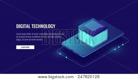 Mobile Phone Application And Cloud Data Storage, Personal Data Protection, Digital Safe With Data, I