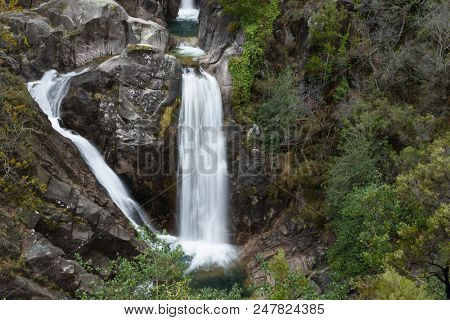 Arado waterfall at Geres national park, Portugal