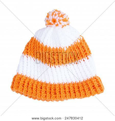 Close Up Color Woolhat, Isolated On White Background