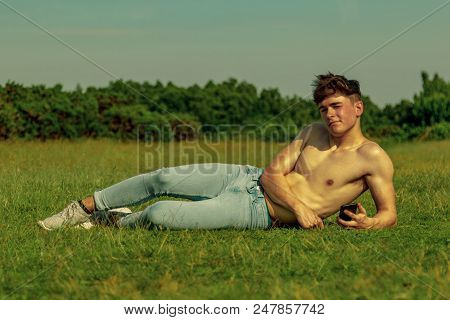 Sunbathing On A Warm Summer's Day