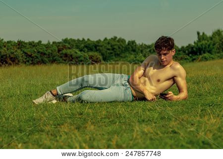 Sunbathing On A Warm Summer's Day