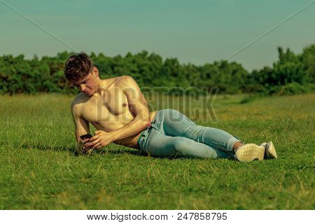 Sunbathing On A Warm Summer's Day