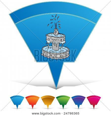 Obrázek tlačítka fontána sada.