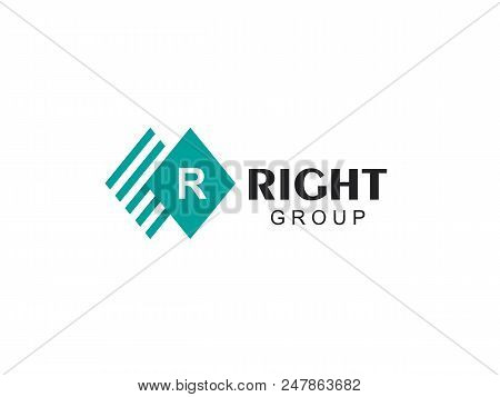 Vector Sign Letter R. Business Finance Logo. Economic Finance Investment Icon. Accounting Logo Templ