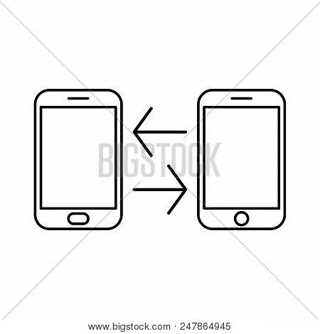 Data Image File Transfer Between Device Smartphone. File Transfer Copy Files Data Sheet Exchange Con
