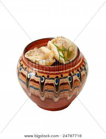 Russische Teigtaschen mit Fleisch