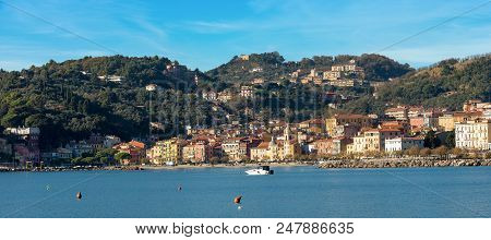 San Terenzo Village (st. Terenzo) Famous Tourist Resort In Lerici, Gulf Of La Spezia, Liguria, Italy