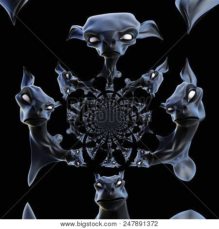 Digital 3D Illustration Of A Creepy Creature