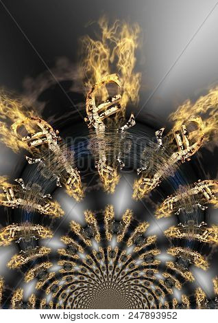 Burning Euro Sign