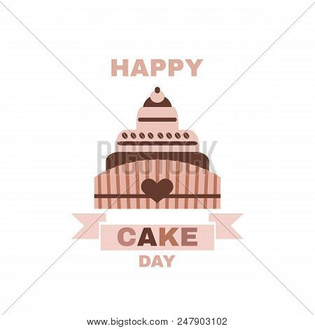 International Cake Day.template Poster, Party Invitation, Greeting Card.  July 20. Vector Illustrati