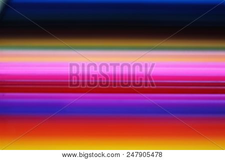 Abstract Background, Selective Focus On Colorful Pencils