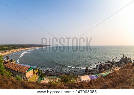 Scenic View Of The Coasline From The Mountain