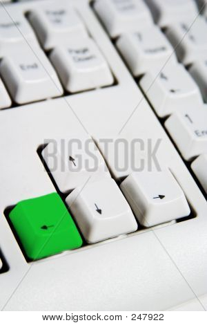 Šipka klíče levá zelená