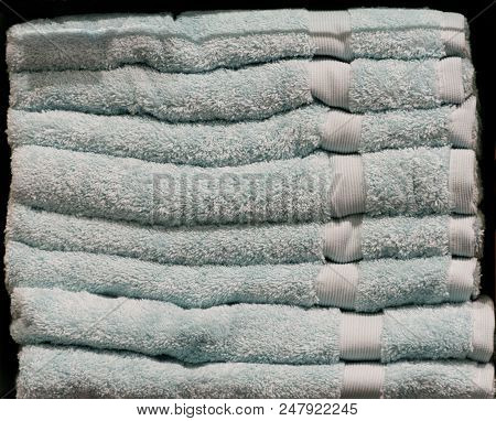 A Bale Of Pale Blue Towels For Sale