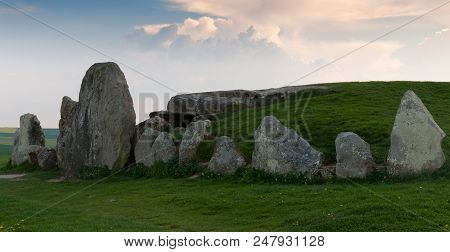 West Kennet Longbarrow Ancient Monument In Wiltshire