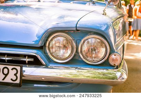 Headlamps Of A Motorcycle Close-up, Motorcycles, Parts Of Motorcycles
