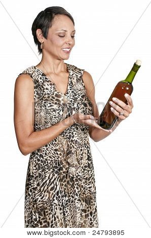 Frau mit Wein